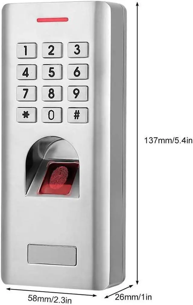 Alt view image 5 of 7 - IP66 Biometric Fingerprint Password Access Control Machine Wiegand 26 Door Controller