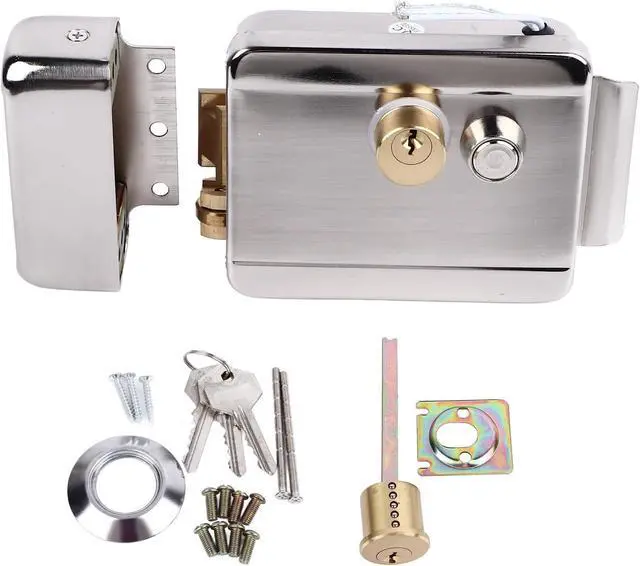 Alt view image 6 of 7 - Electric Control Door Lock Dual Head for Doorbell Intercom 12V - Advanced Security System with Dual Lock Function for Home Access Control