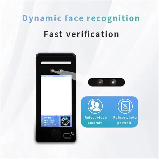 Alt view image 4 of 4 - Fingerprint Time Clock, 5 Inch Face Recognition Biometric Machine Access Control Face Employee Attendance System Time Clock,Attendence Machine,u5t-4g-1