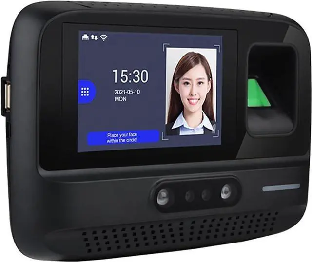Main image of Clocking in Machine for Employees Small Business WiFi Face Recognition Time Attendance Machine Desktop Fingerprint Card Empolyee Electronic Attendance Management System,