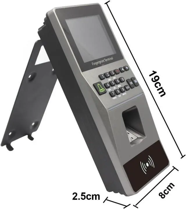 Alt view image 3 of 4 - Clocking in Machine for Employees Small Business Fingerprint Access Control System RFID Keypad Card Reader Password Biometric Time Attendance Machine with Software TCP/IP,