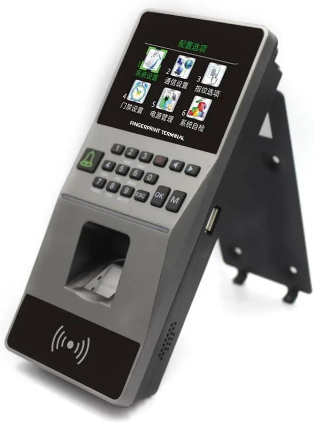 Alt view image 4 of 4 - Clocking in Machine for Employees Small Business Fingerprint Access Control System RFID Keypad Card Reader Password Biometric Time Attendance Machine with Software TCP/IP,