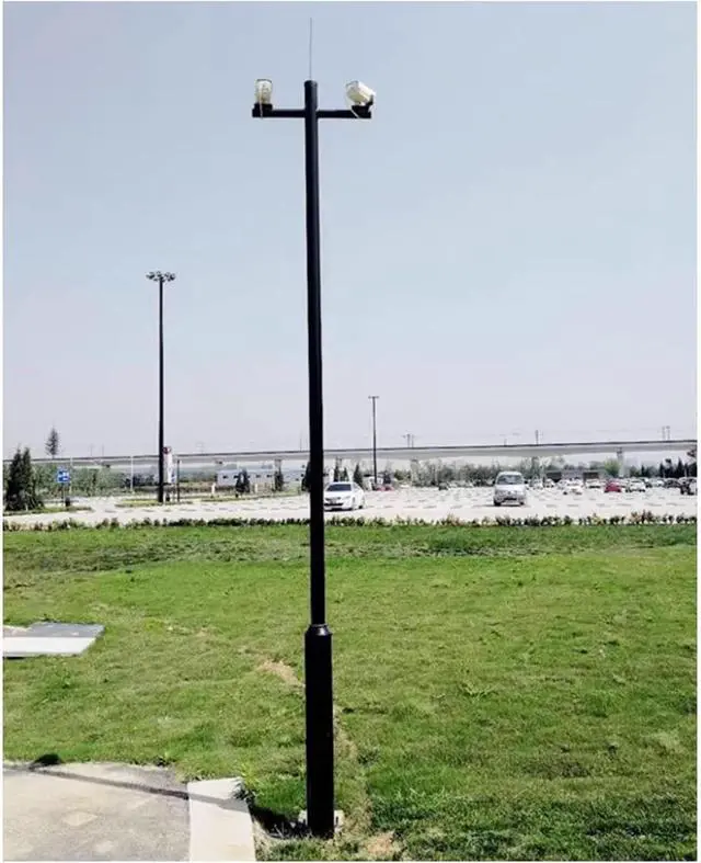 Main image of Heavy-Duty Outdoor Security Camera Pole, 19.6ft Metal Surveillance Stake with Lightning Rod & Mounting Bracket, Industrial Monitoring Solution for Enhanced Safety