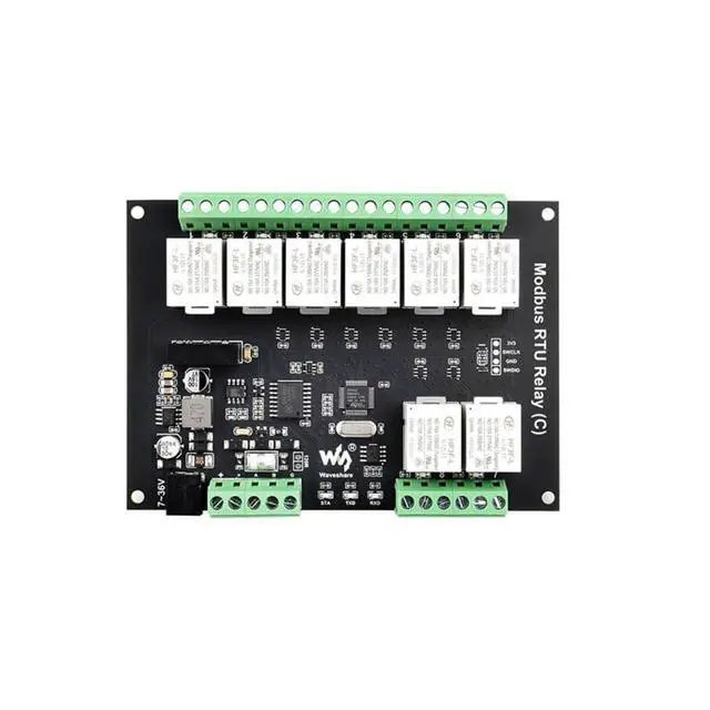 Alt view image 4 of 7 - Industrial-Grade 8-Channel RS485 Magnetic Latching Relay Module Modbus RTU Protocol Guide Rail housing
