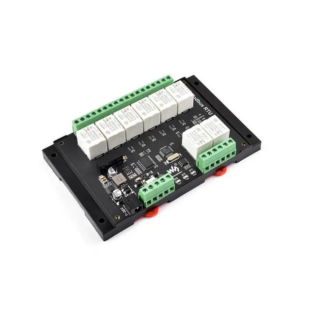 Alt view image 5 of 7 - Industrial-Grade 8-Channel RS485 Magnetic Latching Relay Module Modbus RTU Protocol Guide Rail housing