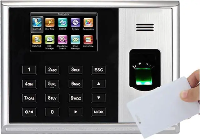 Main image of Time Clock, S30 Biometric Fingerprint Time Attendance Linux System TCP/IP Employee Attendance Time Recording Time Clock System for Small Business and Office(S30-IC-A_1)