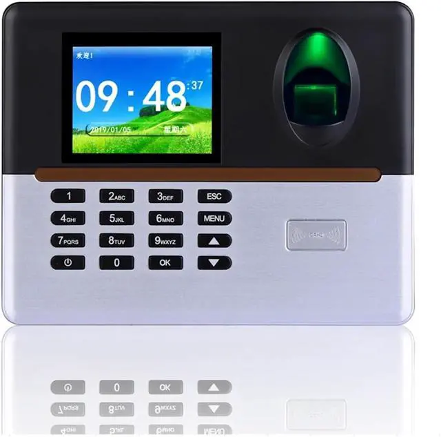Alt view image 2 of 5 - Clocking in Machine, Fingerprint Time Attendance Machine Fingerprint Access Control Time Attendance Machine,Office Time Card Machine,