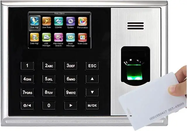 Main image of Time Clock, S30 Biometric Fingerprint Time Attendance Linux System TCP/IP Employee Attendance Time Recording Time Clock System for Small Business and Office(S30-ID-A_1)