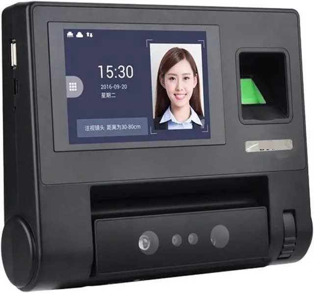 Alt view image 3 of 5 - Time Clock, Advanced Recognition Access Control No Touch Contactless Fingerprint Face Biometric Device Attendance Machine for Small Business and Office