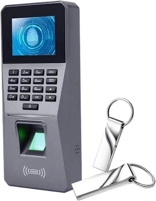 Alt view image 2 of 5 - Time Clock, Punch Card Machine Fingerprint Attendance Access Control System All-in-one Electronic Network Attendance Punch Card Machine Employee Check-in Equipment for Business, Office