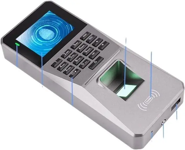 Alt view image 3 of 5 - Time Clock, Punch Card Machine Fingerprint Attendance Access Control System All-in-one Electronic Network Attendance Punch Card Machine Employee Check-in Equipment for Business, Office