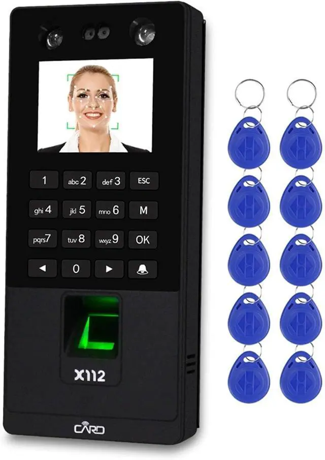 Alt view image 2 of 7 - Time Clock, Biometric Facial Door Access Control System Software Keypad Reader Fingerprint Face Time Attendance Machine for Business, Office(X112)