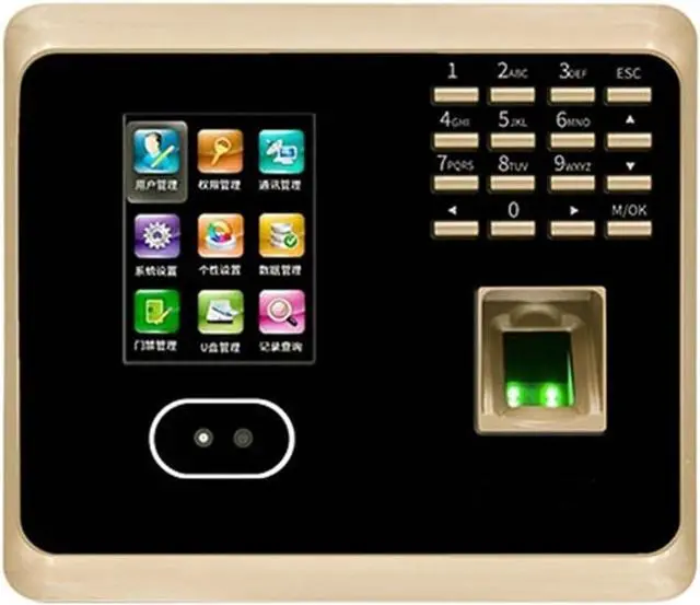 Main image of Time Clock, 100plus Biometric Fingerprint Face Recognition Time Attendance Machine System with Keyboard Time Clock for Small Business and Office