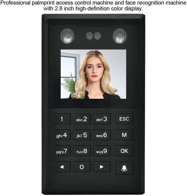 Alt view image 2 of 6 - attendance Machine Attendance 2.8 Inch TFT Facial Palmprint Time Attendance Machine Intelligent Recognition