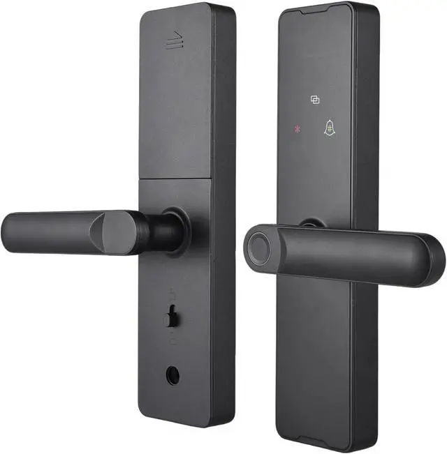 Alt view image 5 of 7 - Omabeta Keyless Entry Smart Lock for Front Door Home Office with Fingerprint Password Card Unlocking Methods, Enabled Door Lock for 35-60mm Thickness