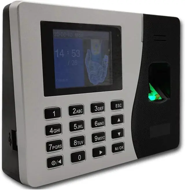 Alt view image 2 of 3 - Attendance Clock Time Recoder Biometric Fingerprint Time Attendance K14 s for Employees Small Business for Small Businesses,Black,K14 Type 2