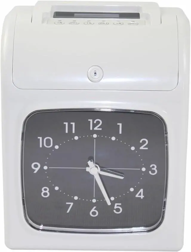 Alt view image 3 of 6 - Digital Attendance Machine Time Recorder Fingerprint/Password Punch Card Office Staffs Check in Punching Machine for Small Businesses