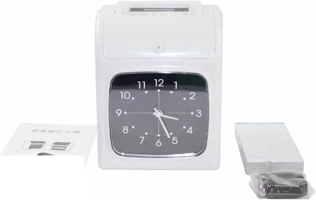 Alt view image 5 of 6 - Digital Attendance Machine Time Recorder Fingerprint/Password Punch Card Office Staffs Check in Punching Machine for Small Businesses