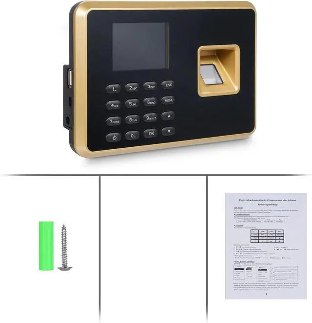 Alt view image 2 of 6 - Biometric for Small Businesses Attendance Machine for Employees 1000pcs Fingerprint/1000pcs Password/1000pcs ID Card for Small Businesses,Black,Type 1