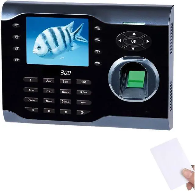 Alt view image 2 of 4 - 8000 Fingerprints Employee Attendance Machine 3.5 Inch Color Screen High-Speed Fingerprint Time Attendance Finerprint for Small Businesses,Black,ID Function
