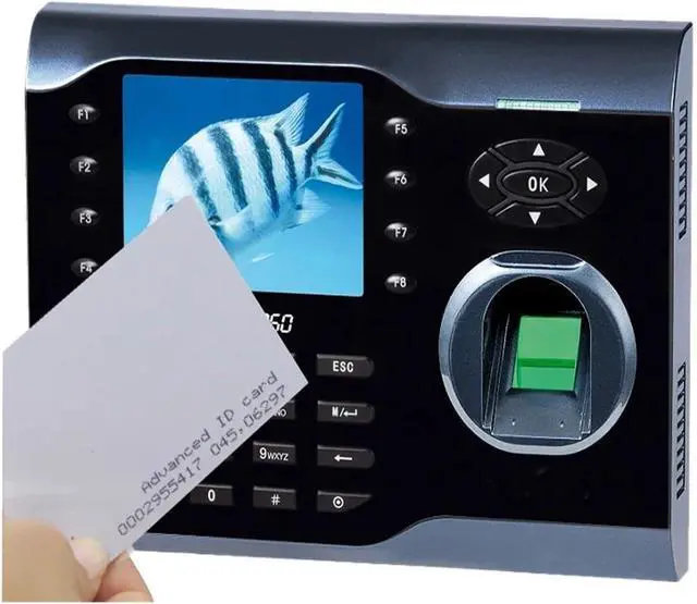 Alt view image 3 of 4 - 8000 Fingerprints Employee Attendance Machine 3.5 Inch Color Screen High-Speed Fingerprint Time Attendance Finerprint for Small Businesses,Black,ID Function