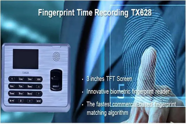 Alt view image 5 of 5 - Language for Small Businesses 3 Inch Color ScreenS30 Biometric Fingerprint Time Attendance Recorder for Small Businesses,Black,IC Card ADMS