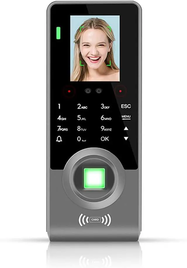 Main image of Time Clock, Face Fingerprint Attendance Access Control Keypad Access Control System Touch Doorbell Access Control Device Machine for Business, Office