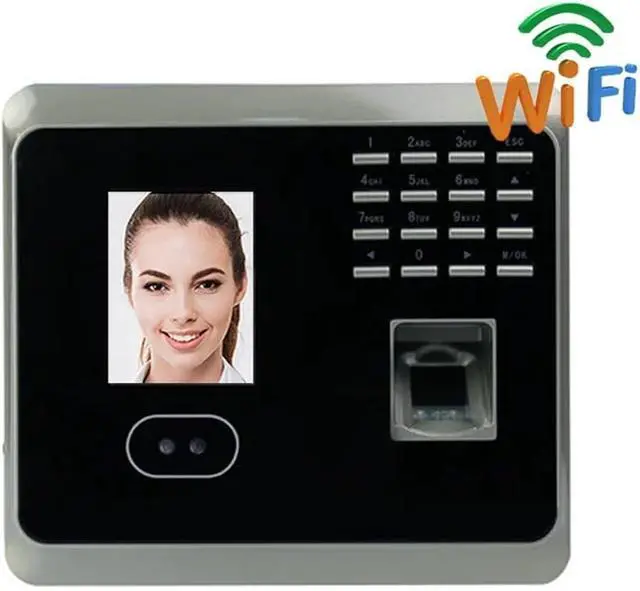 Alt view image 2 of 5 - UF100 Face Recognition Time Attendance Machine, WiFi Fingerprint Reader, Face Clock for Small Businesses and Offices for Small Businesses,Black,UF100