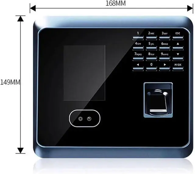 Alt view image 4 of 5 - UF100 Face Recognition Time Attendance Machine, WiFi Fingerprint Reader, Face Clock for Small Businesses and Offices for Small Businesses,Black,UF100