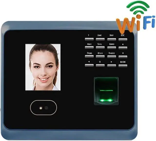 Alt view image 5 of 5 - UF100 Face Recognition Time Attendance Machine, WiFi Fingerprint Reader, Face Clock for Small Businesses and Offices for Small Businesses,Black,UF100