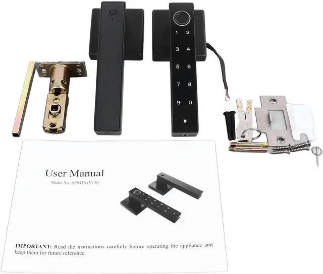 Main image of Yinhing Smart Fingerprint Lock, APP Control High Accuracy Fingerprint Recognition for Tuya Smart Home with Single Tongue 60 70 Lock Body