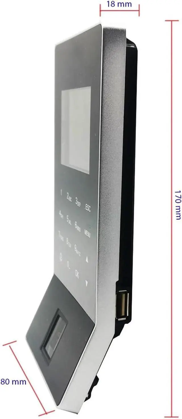 Alt view image 5 of 7 - WiFi Biometric Fingerprint for Small Businesses Door Lock Access Control System Finger and Card Time and Attendance for Small Businesses,Black,IC Without Adapter
