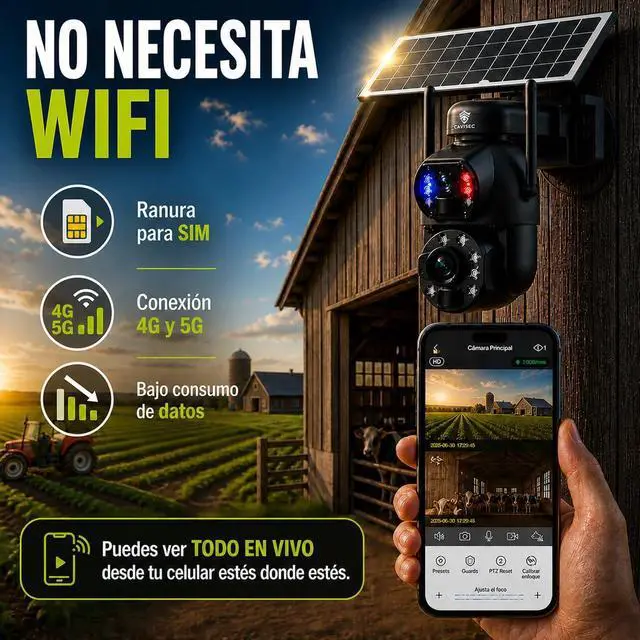 Alt view image 5 of 7 - Solar Security Camera 4G Dual Lens with 36x Optical Zoom 6MP