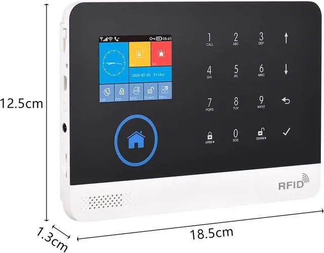 Alt view image 7 of 7 - Home Security Alarm System Wireless LCD Display Kit for Alexa Remote Control Door Window Sensor PIR Motion Sensor for Home Office School Shop - ABS Material