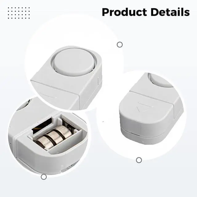 Alt view image 5 of 5 - 10-Pack Battery-Powered Door & Window Alarm Sensors, 120Db Siren, Easy Install Security System For Home