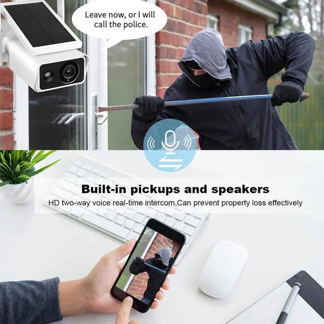 Alt view image 2 of 7 - ZJchao 1080P Solar Security Camera Outdoor Wireless CCTV Surveillance PTZ Camera with Night Motion Detection Two Way Audio Smart Home Security System for Garden Farm Construction Site