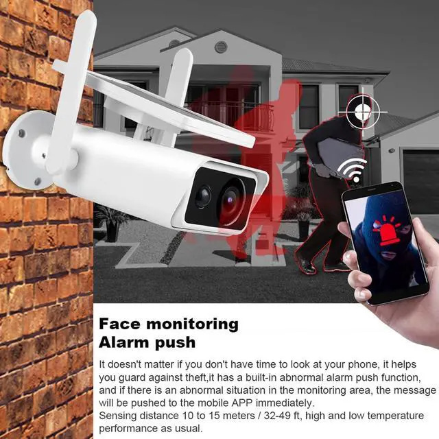 Alt view image 4 of 7 - ZJchao 1080P Solar Security Camera Outdoor Wireless CCTV Surveillance PTZ Camera with Night Motion Detection Two Way Audio Smart Home Security System for Garden Farm Construction Site