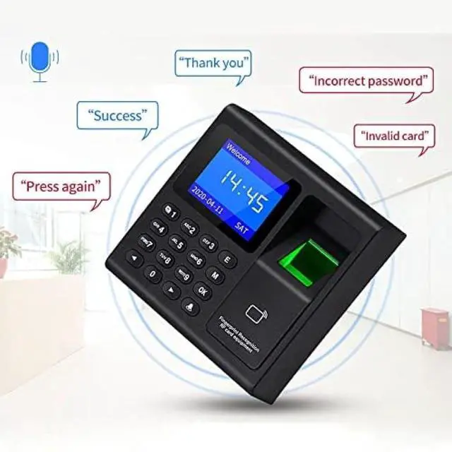 Alt view image 3 of 7 - Time Clocks For Employees Small Business Biometric Fingerprint Time Attendance Terminal Clock Machine Office Punch Clock Automatic In No Monthly Fee Automatic Report