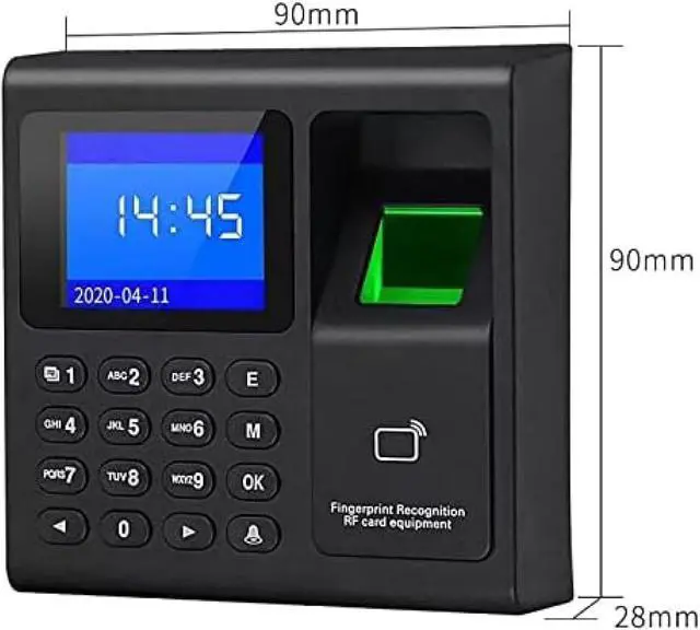 Alt view image 7 of 7 - Time Clocks For Employees Small Business Biometric Fingerprint Time Attendance Terminal Clock Machine Office Punch Clock Automatic In No Monthly Fee Automatic Report
