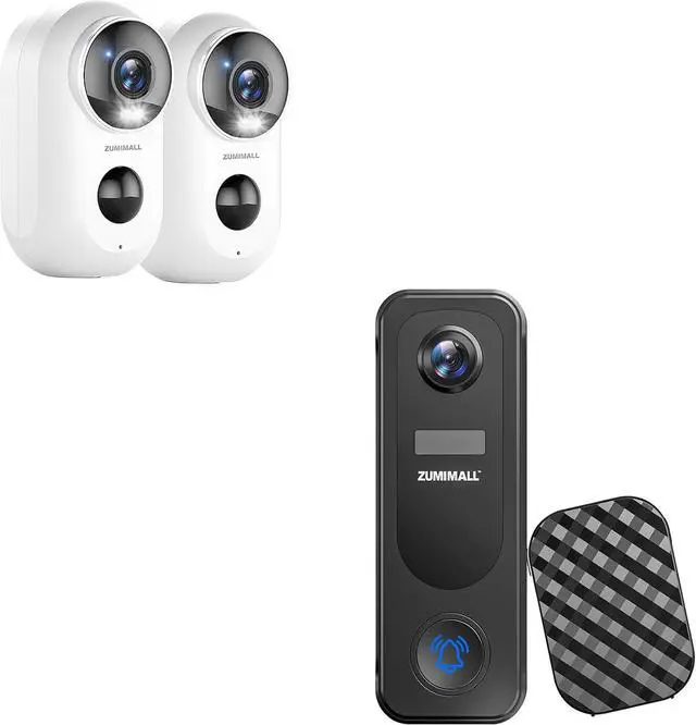 Main image of ZUMIMALL Security Cameras Wireless Outdoor, Doorbell Camera Wireless