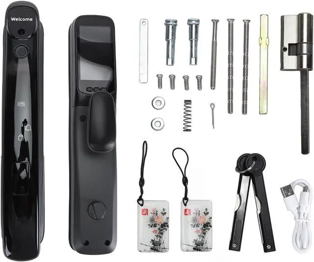 Main image of generic 8 Ways to Unlock Smart Door Unlock Lock, Fingerprint Password Card, NFC Key, Temporary Virtual Password, Aluminum Alloy,