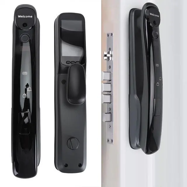 Alt view image 2 of 7 - generic 8 Ways to Unlock Smart Door Unlock Lock, Fingerprint Password Card, NFC Key, Temporary Virtual Password, Aluminum Alloy,