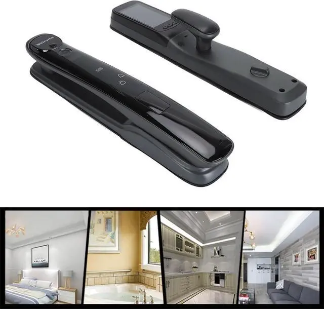 Alt view image 3 of 7 - generic 8 Ways to Unlock Smart Door Unlock Lock, Fingerprint Password Card, NFC Key, Temporary Virtual Password, Aluminum Alloy,