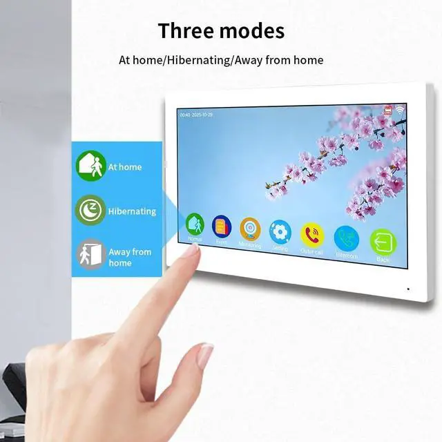 Alt view image 2 of 7 - Video Intercom Smart Doorbell,AI Face Recognition,Apartment Video Intercom System Doorphone Kit,1080P Door Camera,Keypad/RFID Entry for Home Villa (1 Bell +1 Monitor)