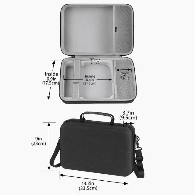 Alt view image 5 of 6 - GEEKRIA Hard Shell Travel Case Compatible with PUTRIMS S36, XuanPad Q5, VOPLLS Q5, Outdoor 4K Projector Carrying Bag (Dark Grey)