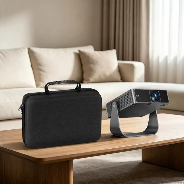 Alt view image 6 of 6 - GEEKRIA Hard Shell Travel Case Compatible with PUTRIMS S36, XuanPad Q5, VOPLLS Q5, Outdoor 4K Projector Carrying Bag (Dark Grey)