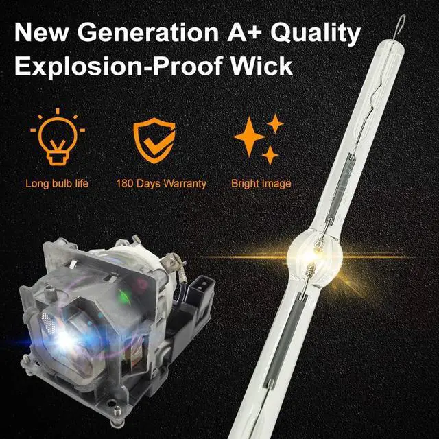 Alt view image 3 of 7 - A+ Quality 22040001/23040049 Replacement Projector Lamp Bulb with Housing Compatible with Eiki LC-WBS500 / LC-XBS500 / EK-300U / EK-301W / EK-302X / EK-303U / EK-305U / EK-306U / EK-310W