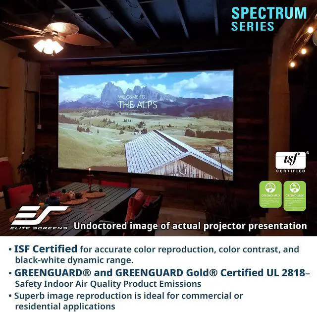 Alt view image 3 of 7 - Elite Screens Spectrum RC 1 Remote KIT, 100-INCH Diag 4:3, Motorized Projection Screen Movie Home Theater 4K/8K Ultra HD Ready, ELECTRIC100V2