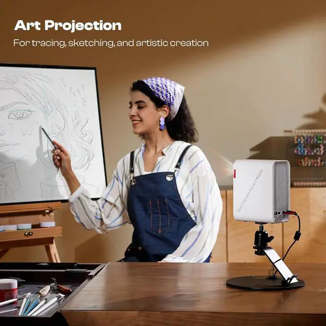 Alt view image 2 of 7 - Caydo P1 Art Projector for Artists, Built-in Exclusive Drawing App