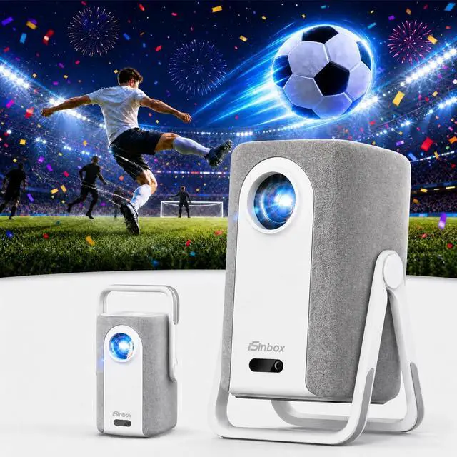 Main image of 4K Outdoor Projector with WiFi and Bluetooth, iSinbox 1500ANSI Portable Projector with Dual-Mode Stand, Smart Short Throw Auto Focus Projector with Netflix/YouTube/PrimeVideo & Dolby